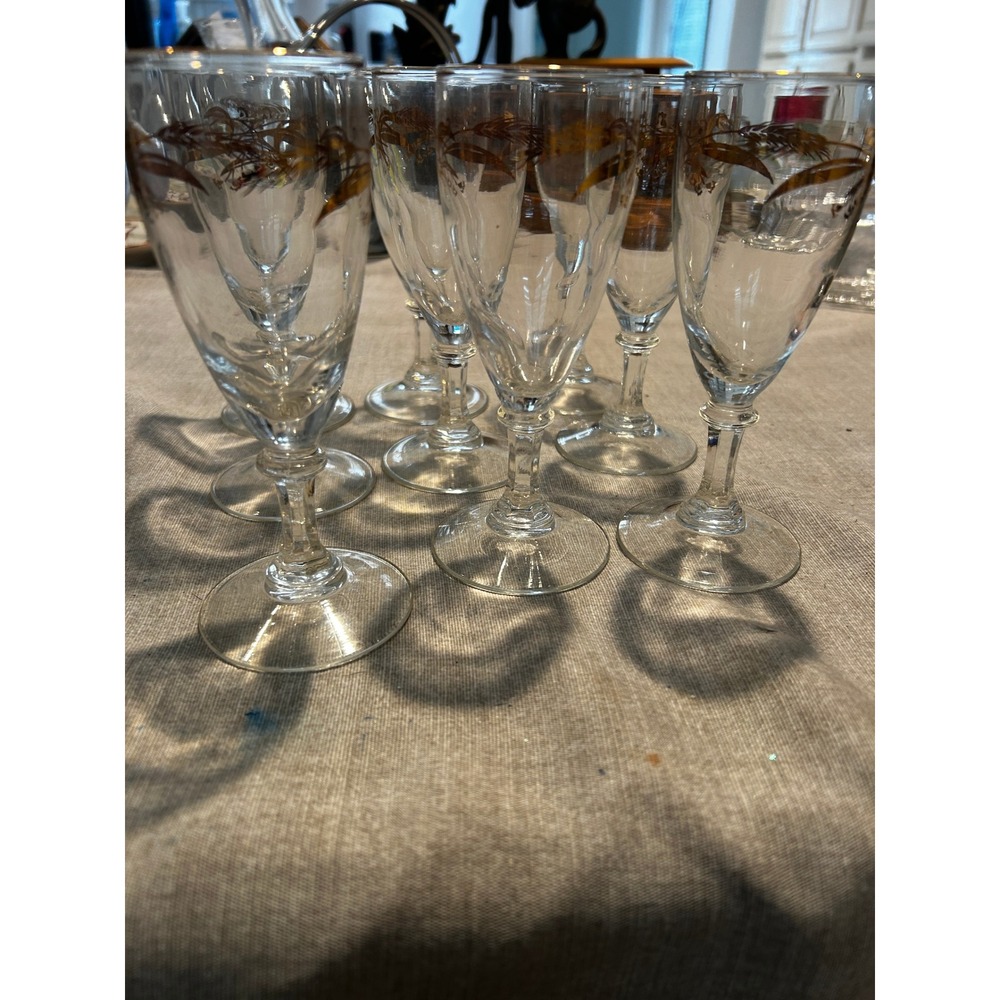 Homer Laughlin "Prairie Gold" Wheat Pattern Glasses/9